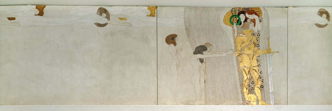Fryz Beethovena, szczegół autorstwa Gustav Klimt