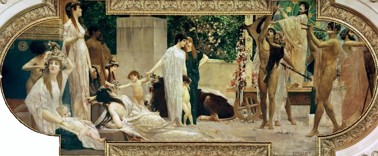 Przewóz Thespis autorstwa Gustav Klimt