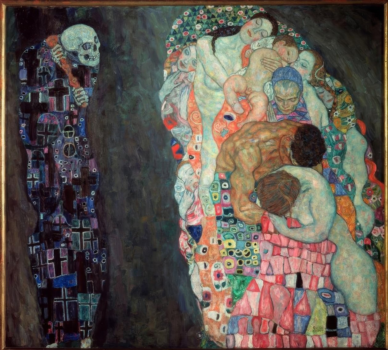 Śmierć i życie autorstwa Gustav Klimt