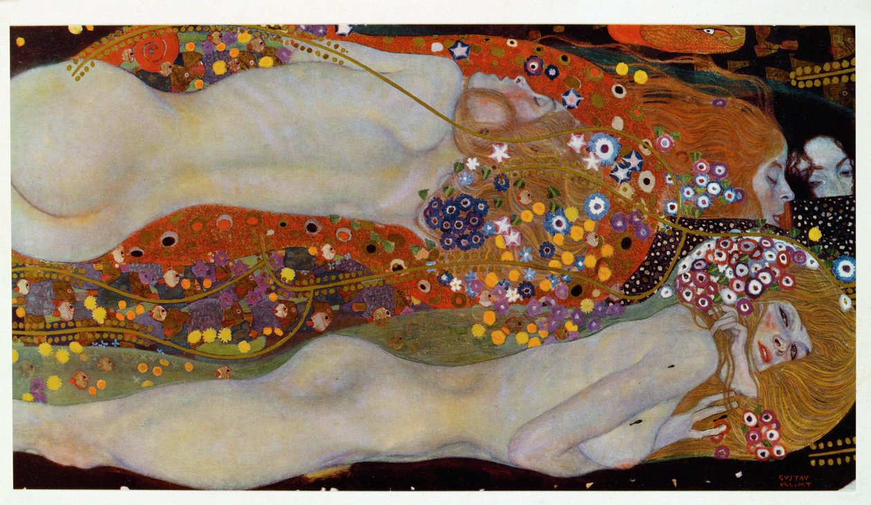 Węże wodne II (Przyjaciele) autorstwa Gustav Klimt