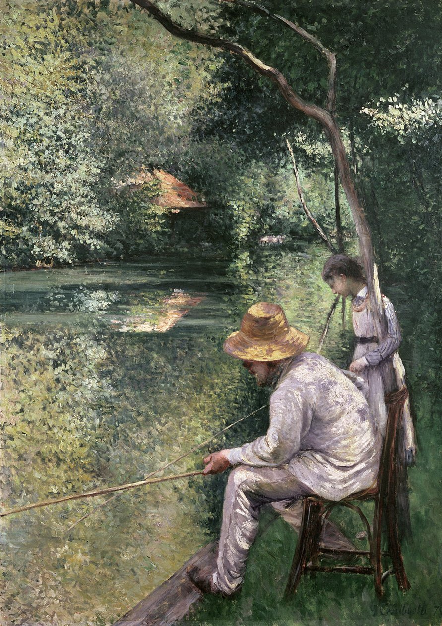 Wędkarstwo, 1878 autorstwa Gustave Caillebotte