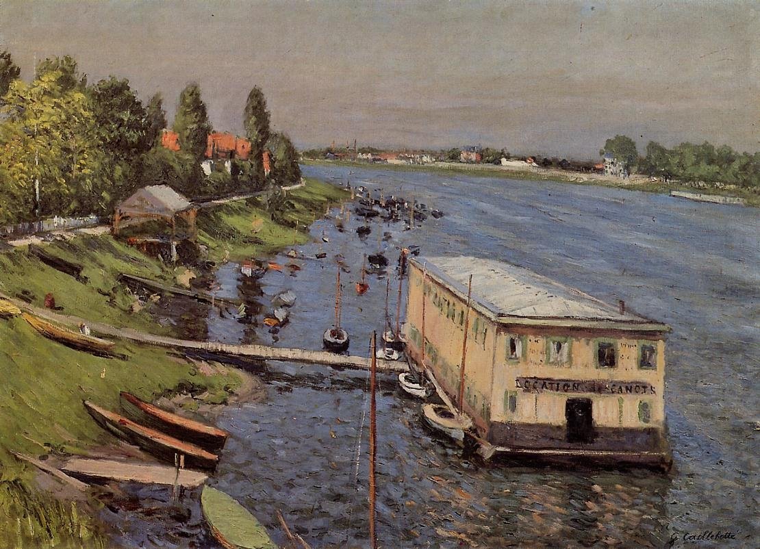 Przystań w Argenteuil autorstwa Gustave Caillebotte