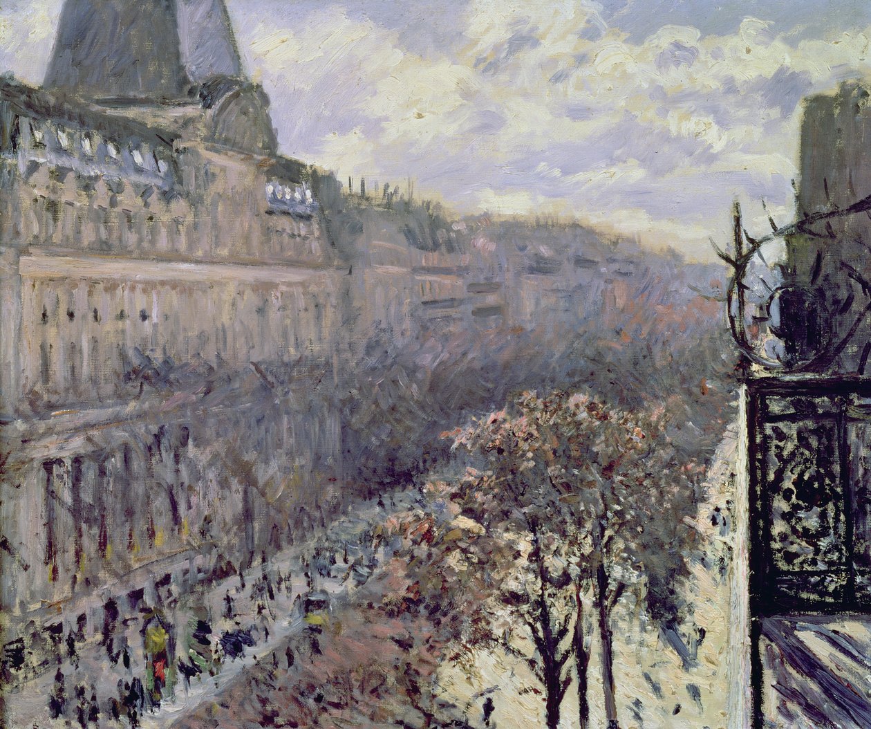 Bulwar des Italiens, ok.1880 autorstwa Gustave Caillebotte