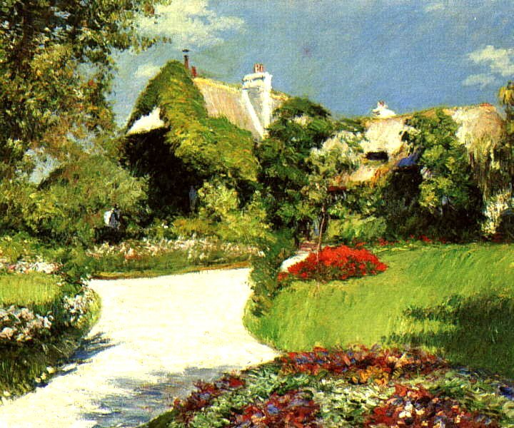 Domek kryty strzechą w Trouville autorstwa Gustave Caillebotte