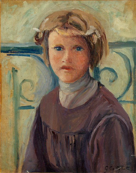 Mała dziewczynka na balkonie autorstwa Gustave Caillebotte