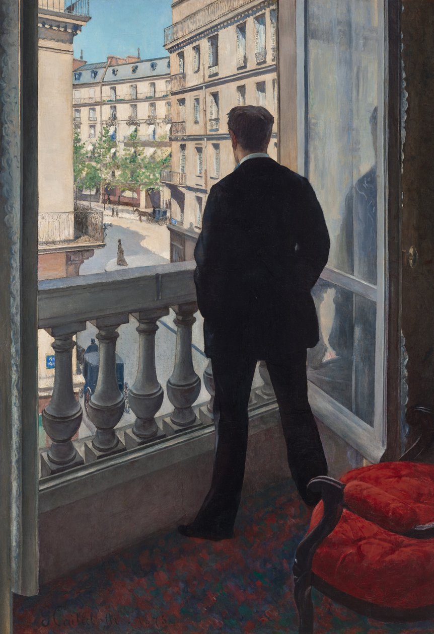 Człowiek w oknie. 1875 autorstwa Gustave Caillebotte