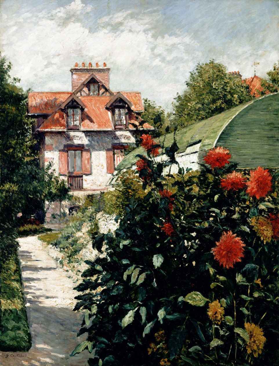 Dalie, ogród w Petit Gennevilliers, 1893 r. autorstwa Gustave Caillebotte