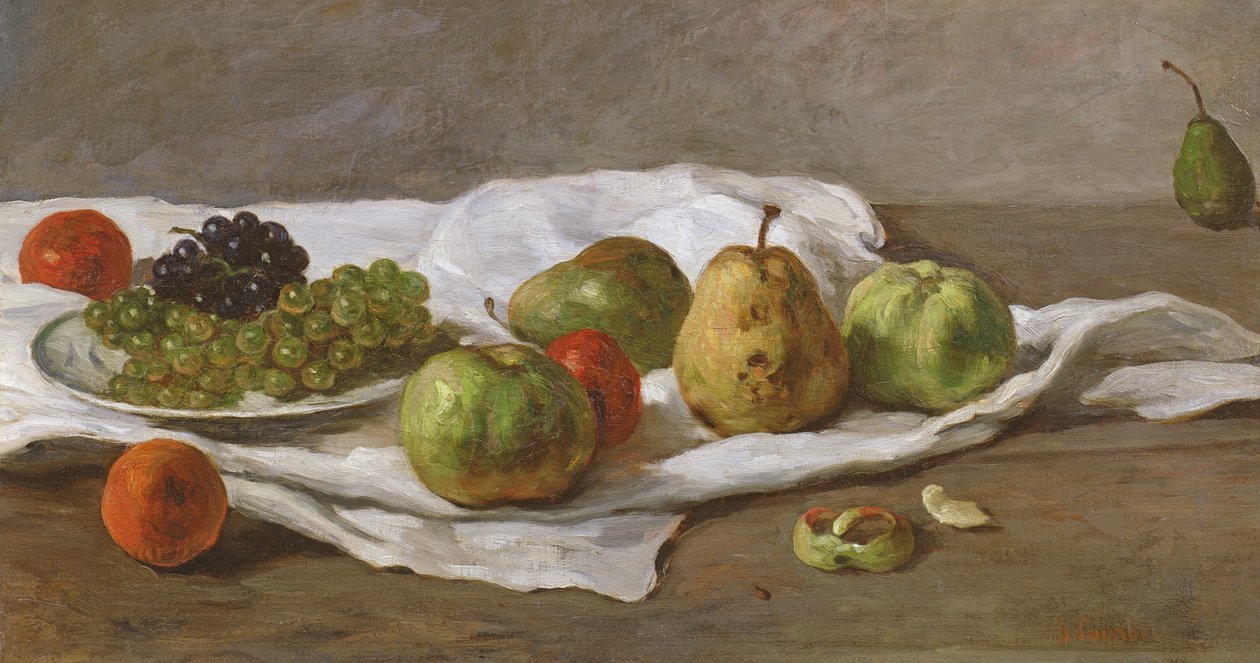 Jabłka, gruszki i winogrona autorstwa Gustave Courbet