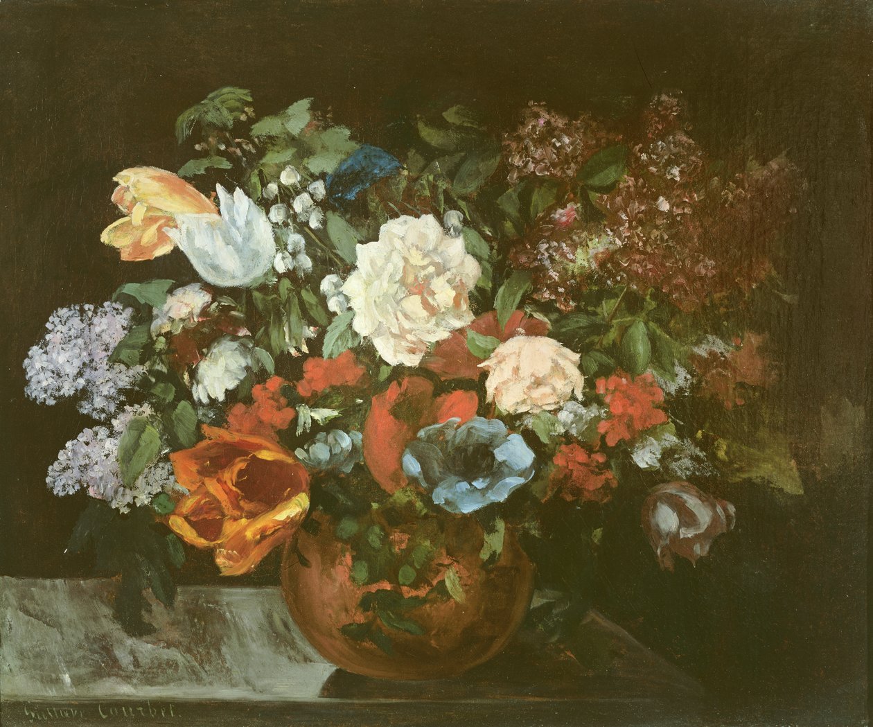 Bukiet Kwiatów, 1863 autorstwa Gustave Courbet