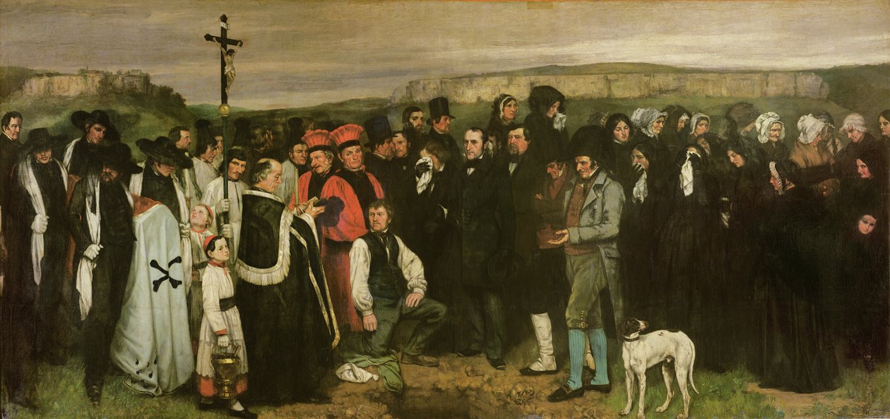 Pogrzeb w Ornans, 1849-50 autorstwa Gustave Courbet