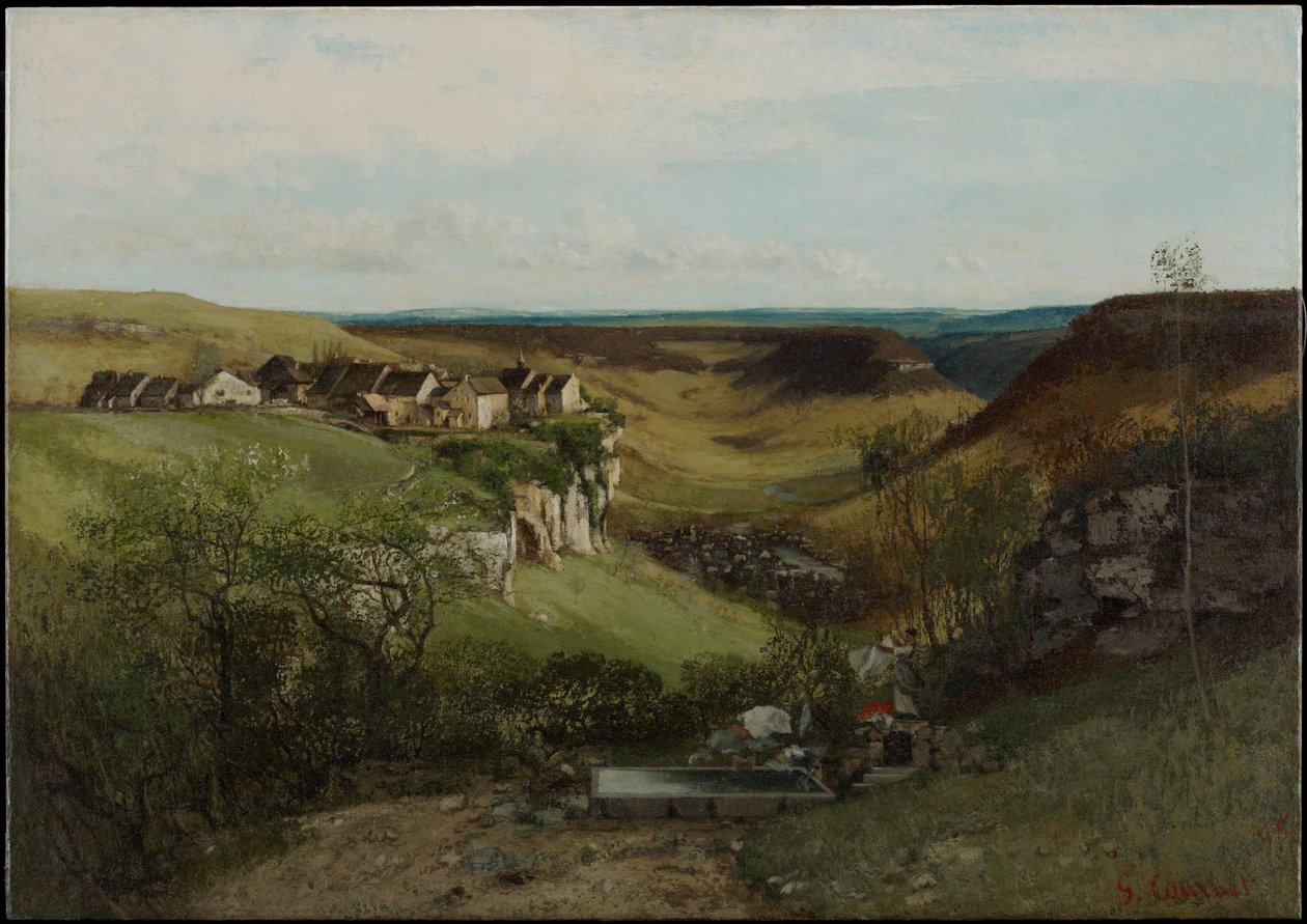 Zamek Ornans, 1855 autorstwa Gustave Courbet