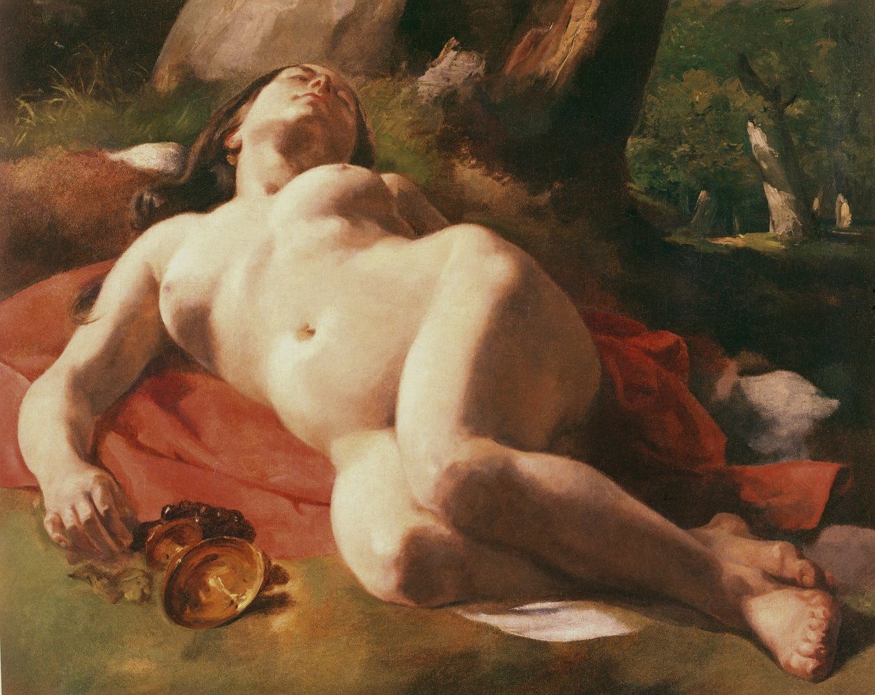 La Bacchante, ok. 1844-47 autorstwa Gustave Courbet