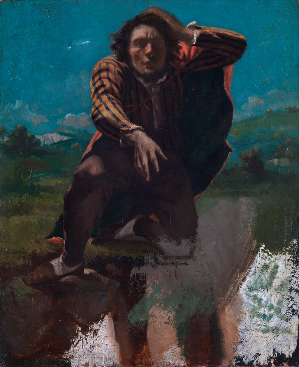 Na krawędzi klifu autorstwa Gustave Courbet