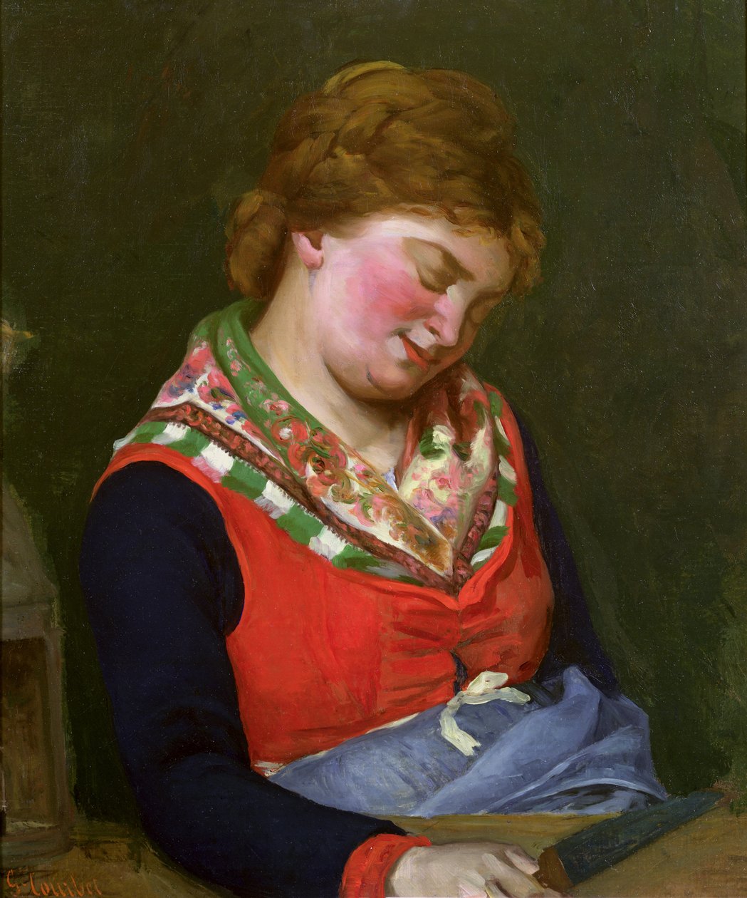 Śpiąca wieśniaczka, 1853 autorstwa Gustave Courbet