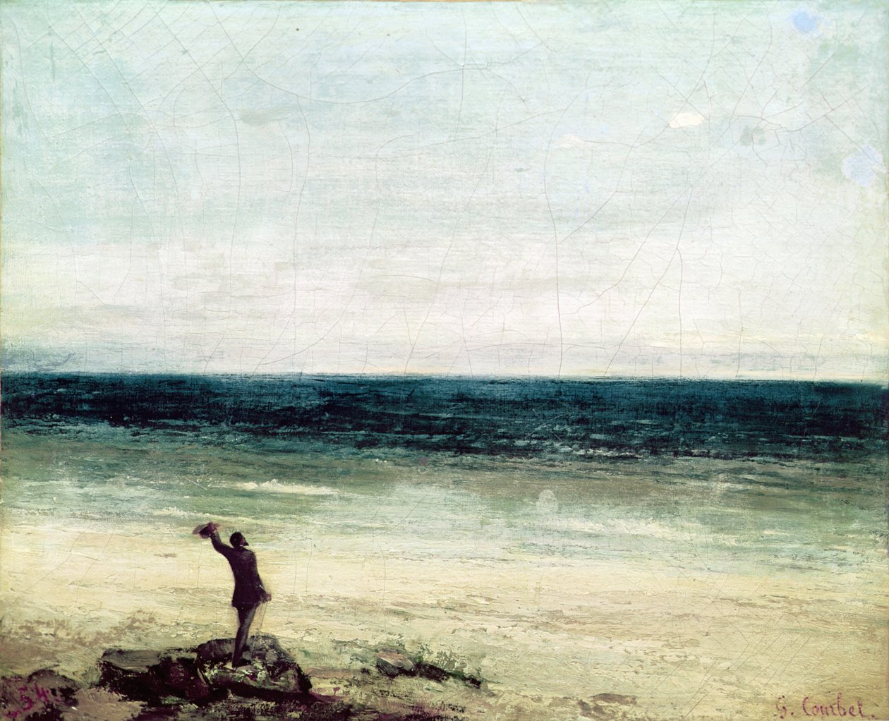 Artysta na wybrzeżu w Palavas autorstwa Gustave Courbet