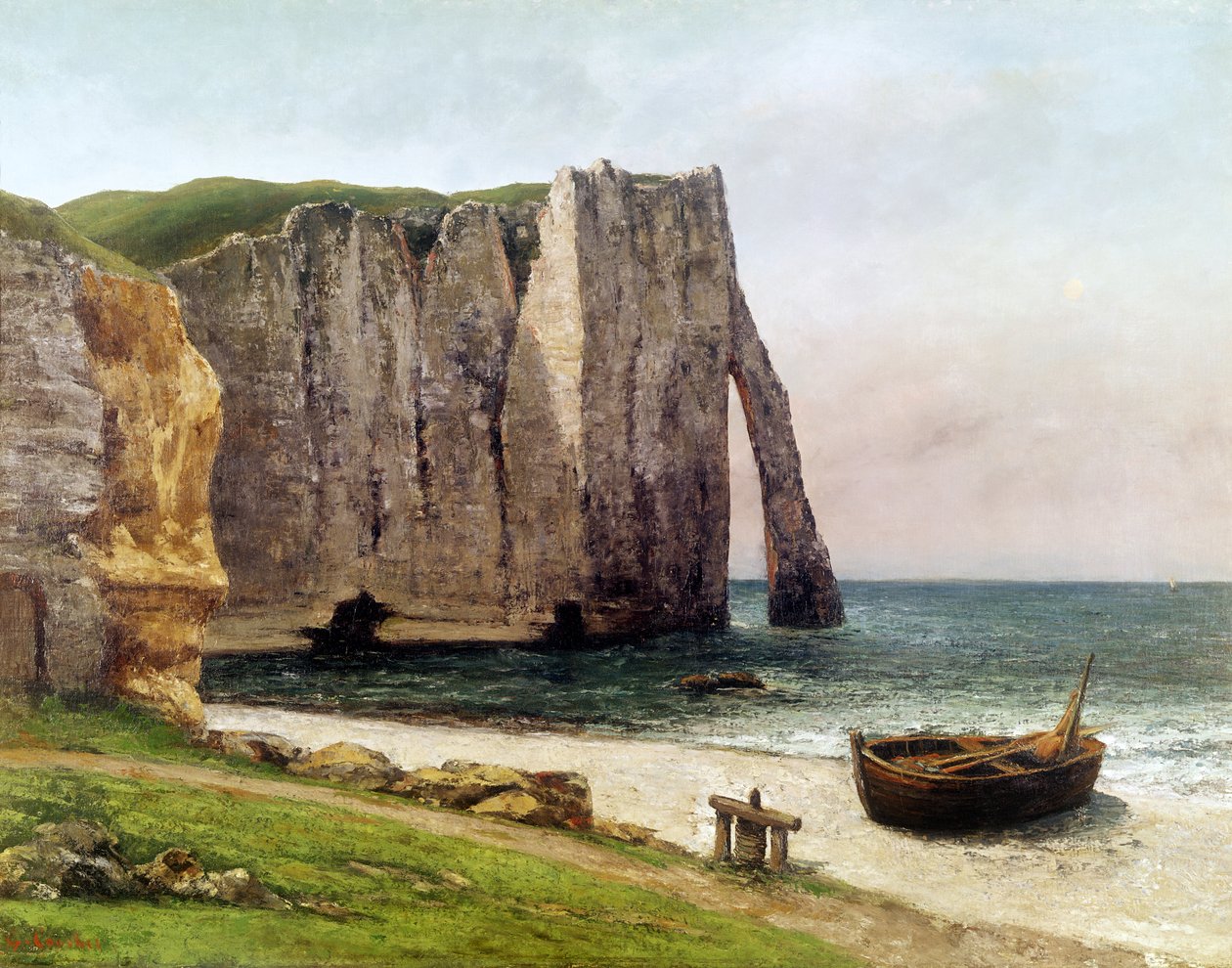 Klify w Etretat, 1869 autorstwa Gustave Courbet