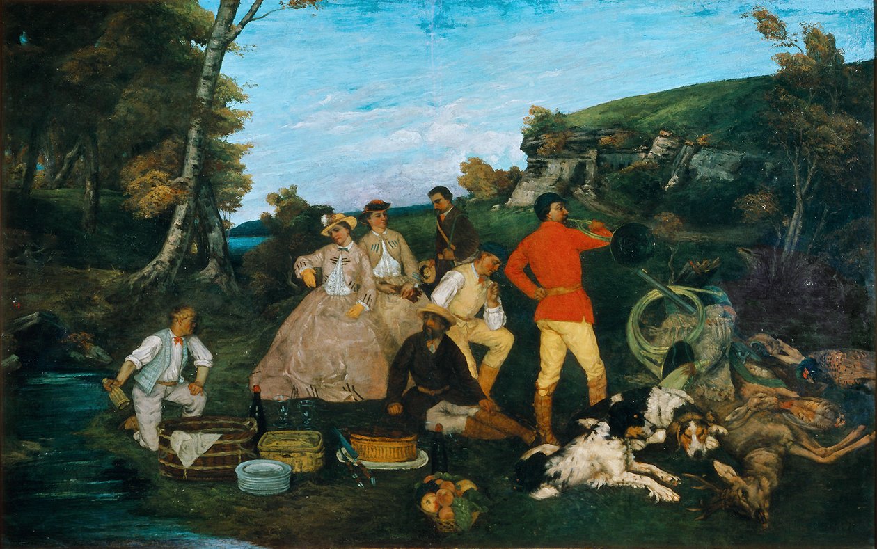 Śniadanie z polowania autorstwa Gustave Courbet