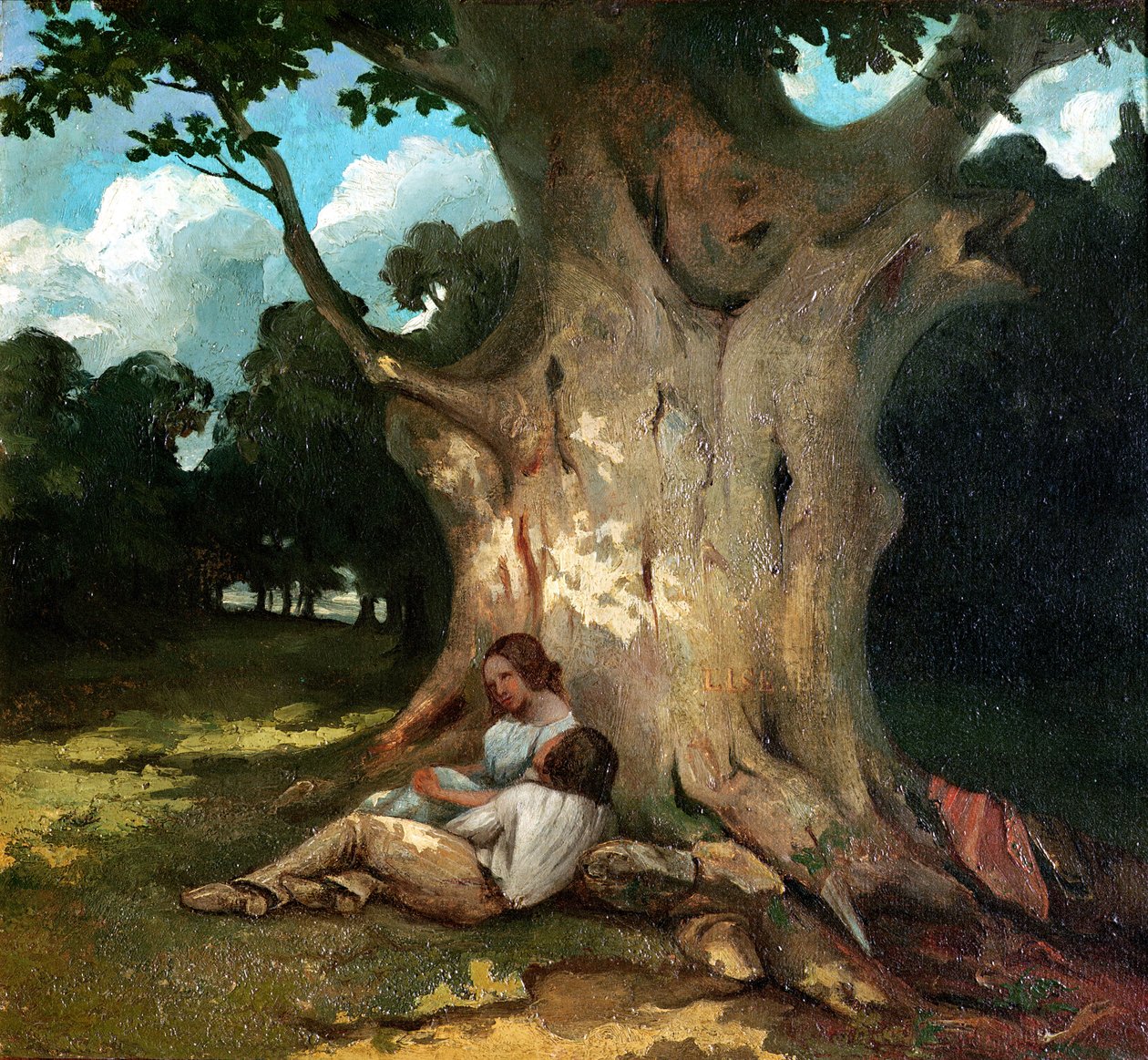 Duży dąb autorstwa Gustave Courbet