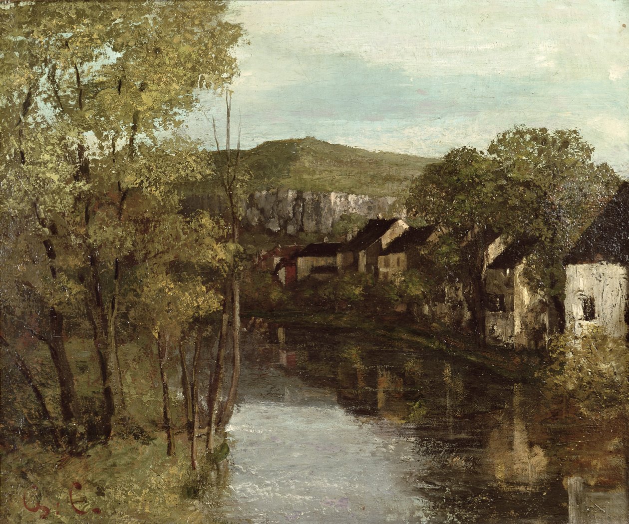 Odbicie Ornansa, c.1872 autorstwa Gustave Courbet