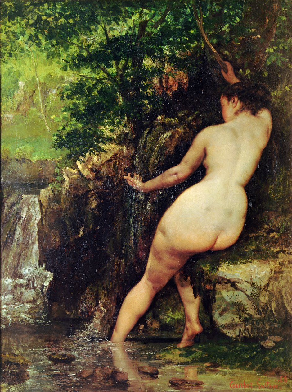 Źródło lub kąpiący się u źródła, 1868 autorstwa Gustave Courbet