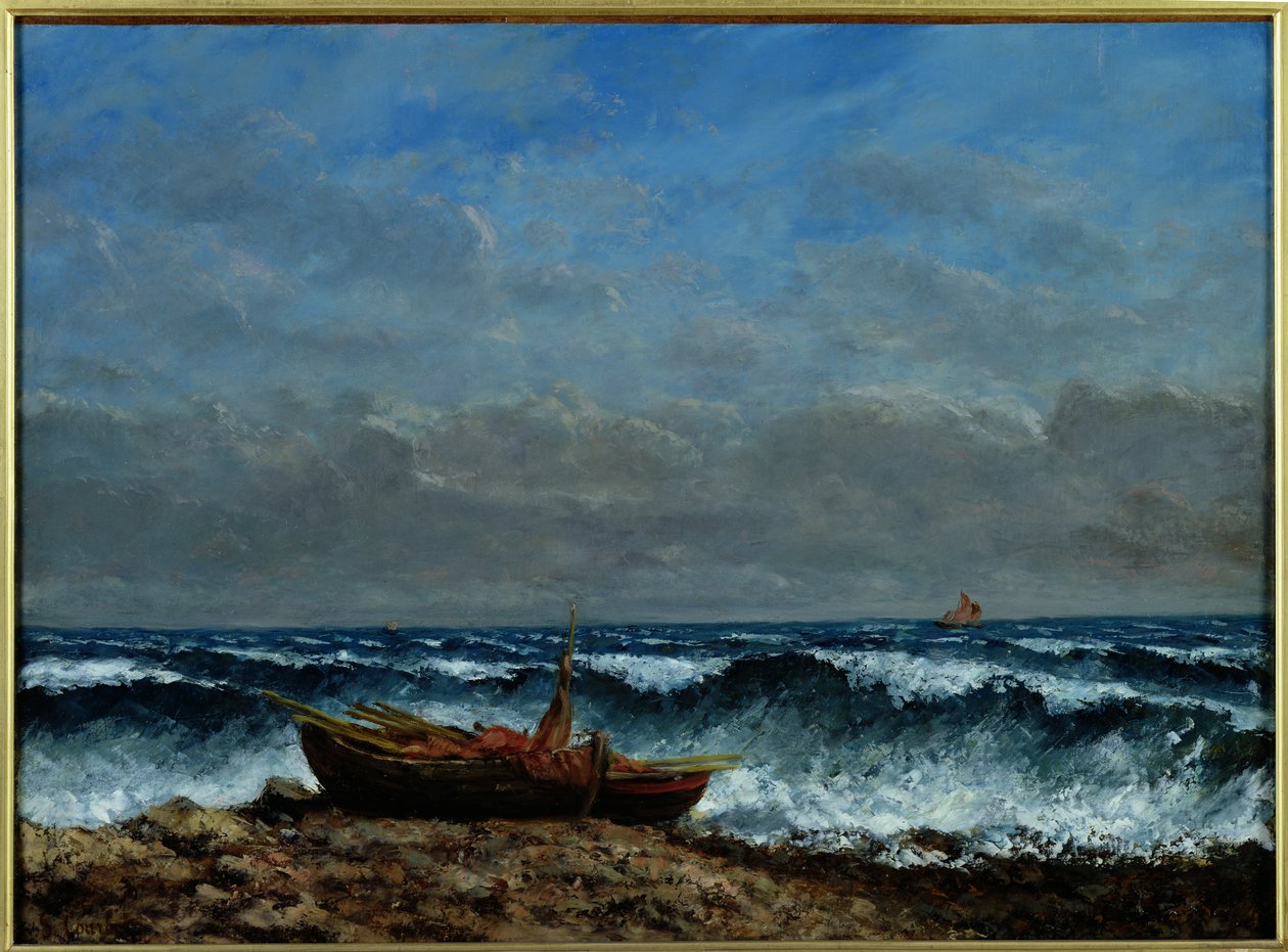 د طوفان سمندر یا، د څپې پولی autorstwa Gustave Courbet