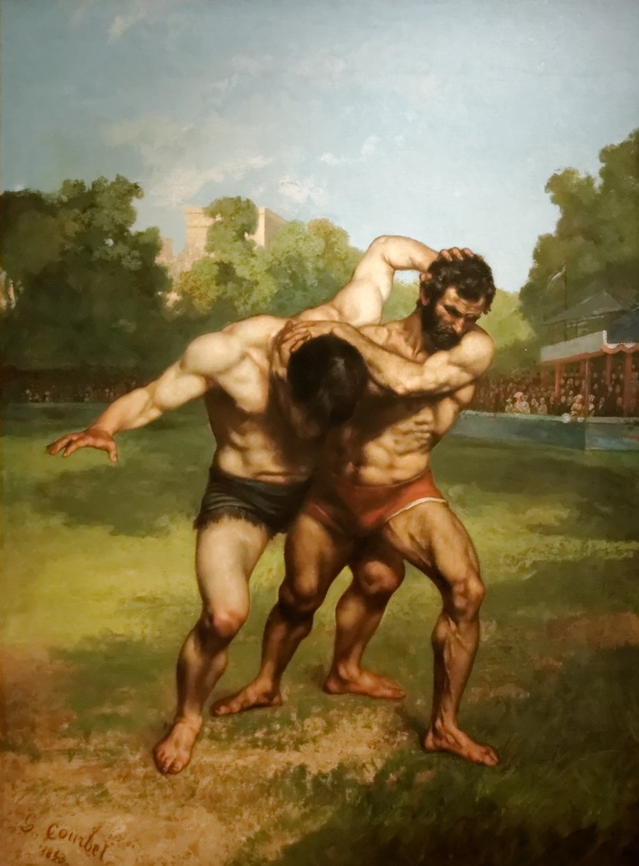 Zapaśnicy autorstwa Gustave Courbet