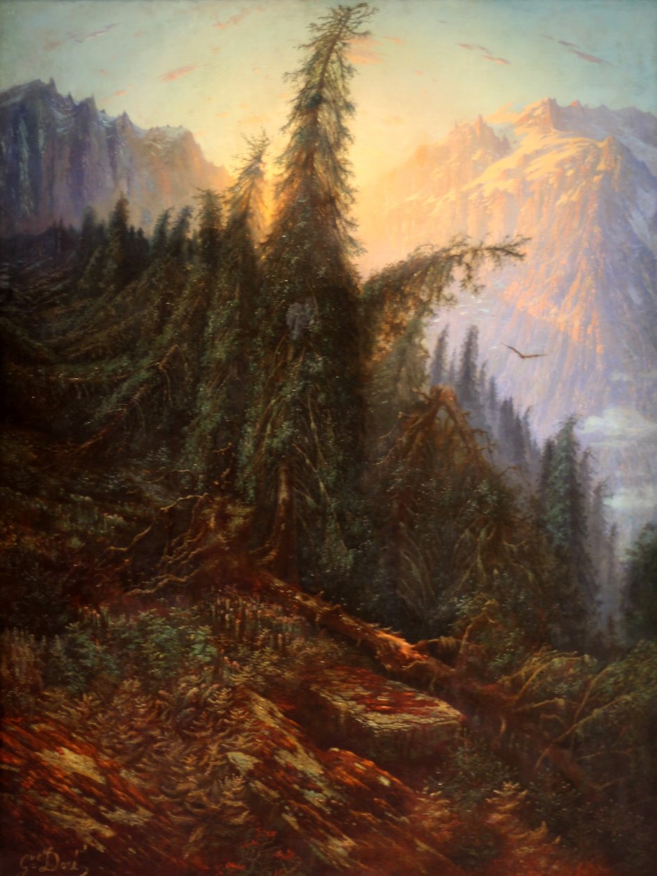 Górski krajobraz autorstwa Gustave Dore
