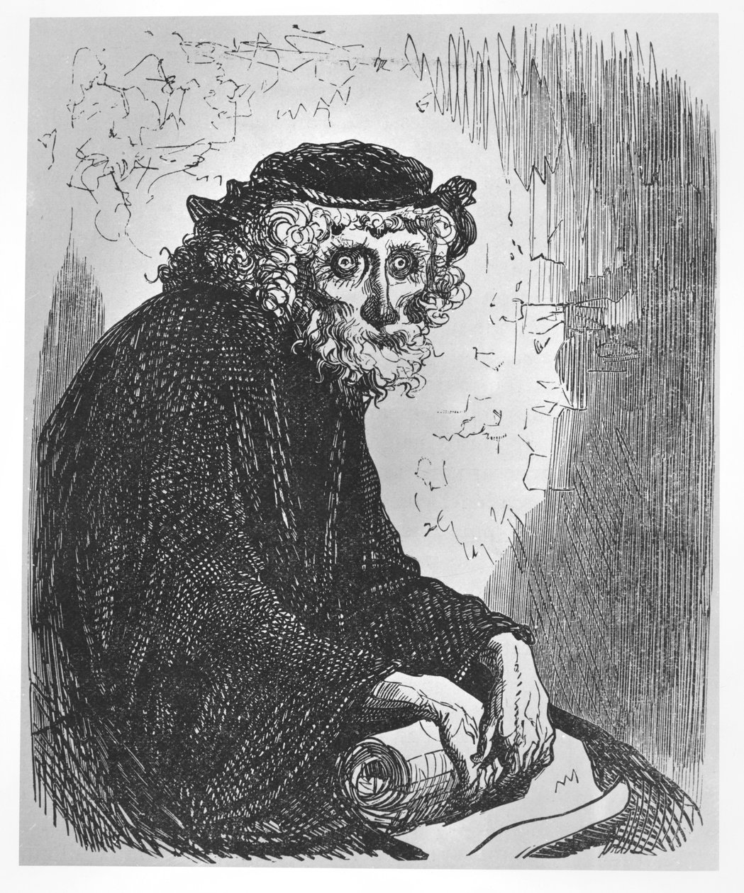 Jeden z Apedeltów, ilustracja z „Gargantua i Pantagruel”, autorstwa François Rabelais autorstwa Gustave Dore