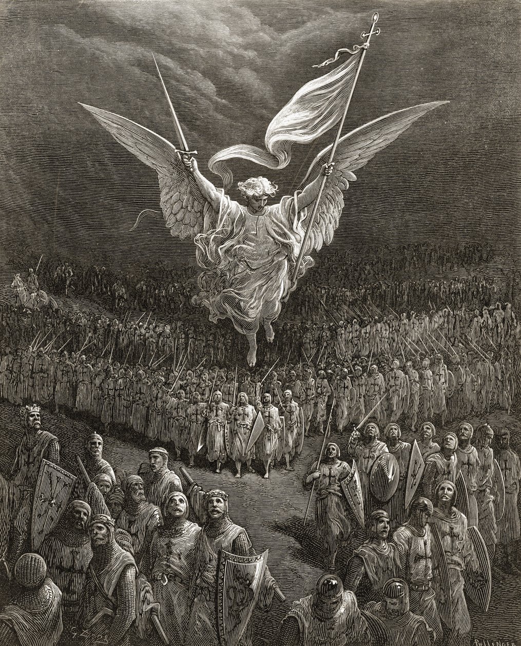 Droga do Jerozolimy, ilustracja z „Bibliotheque des Croisades” J-F. Michaud, 1877 r. autorstwa Gustave Dore