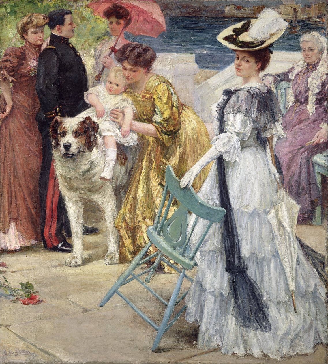 Z rodziną autorstwa Gustave Grau
