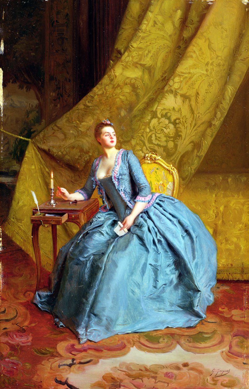 Dama we wnętrzu autorstwa Gustave Jacquet