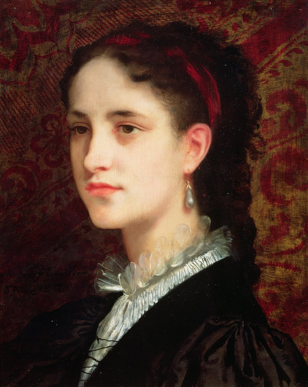 Portret młodej kobiety autorstwa Gustave Jacquet