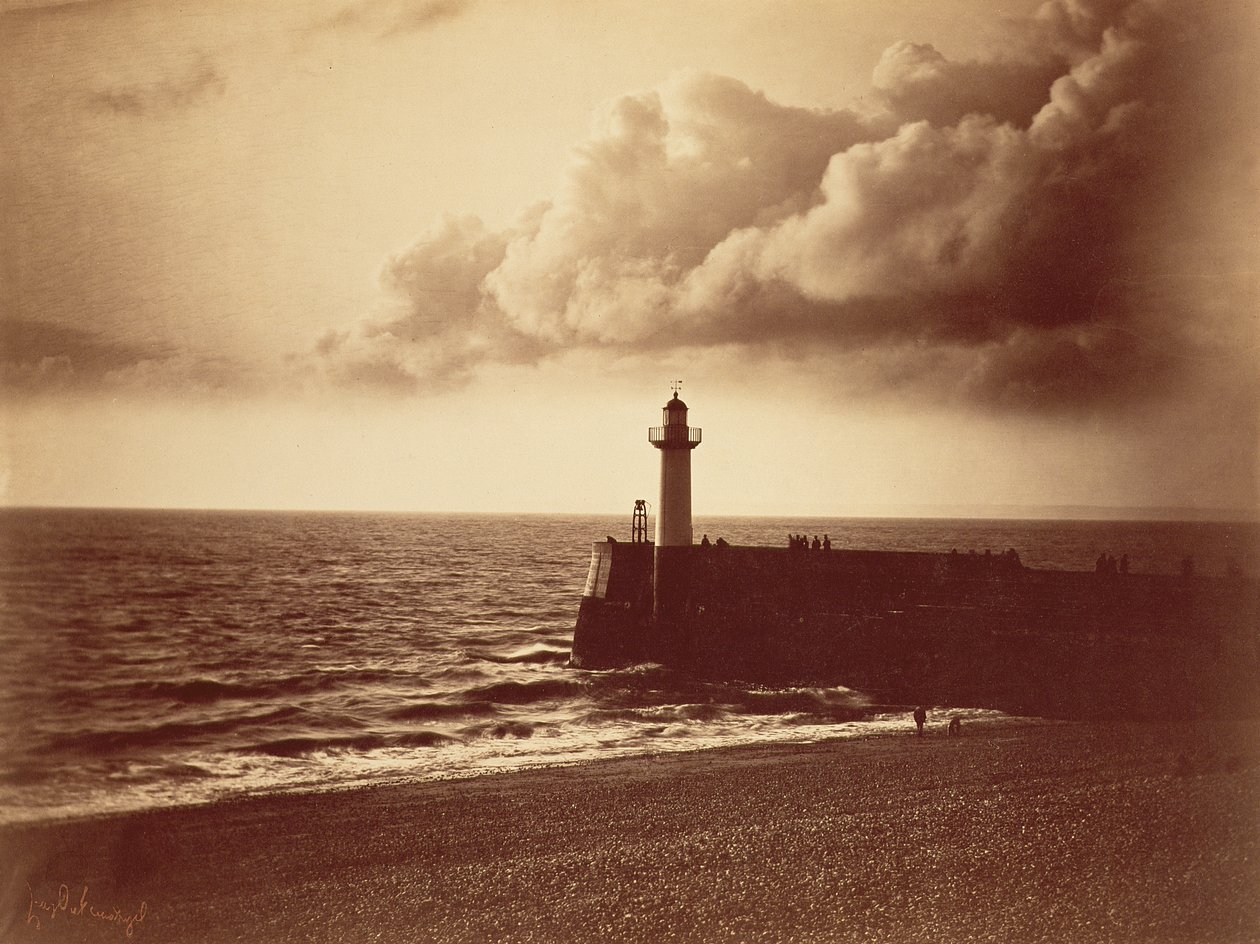 Falochron w Sete, ok. 1855 (odbitka albumowa z negatywu kolodionowego na szkle) autorstwa Gustave Le Gray