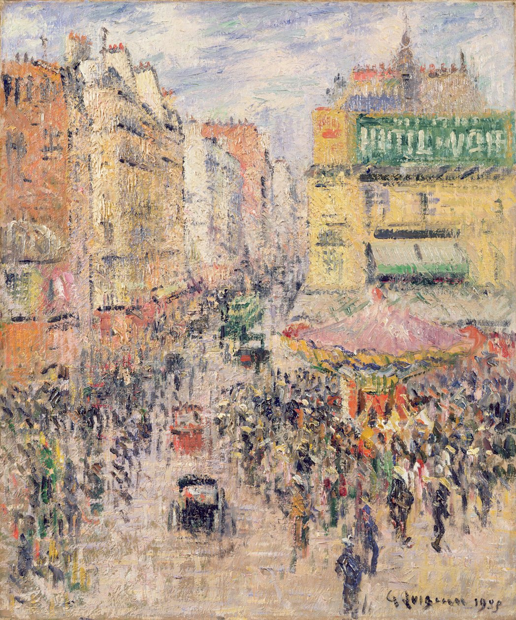 Rue de Clignancourt, 1925 autorstwa Gustave Loiseau