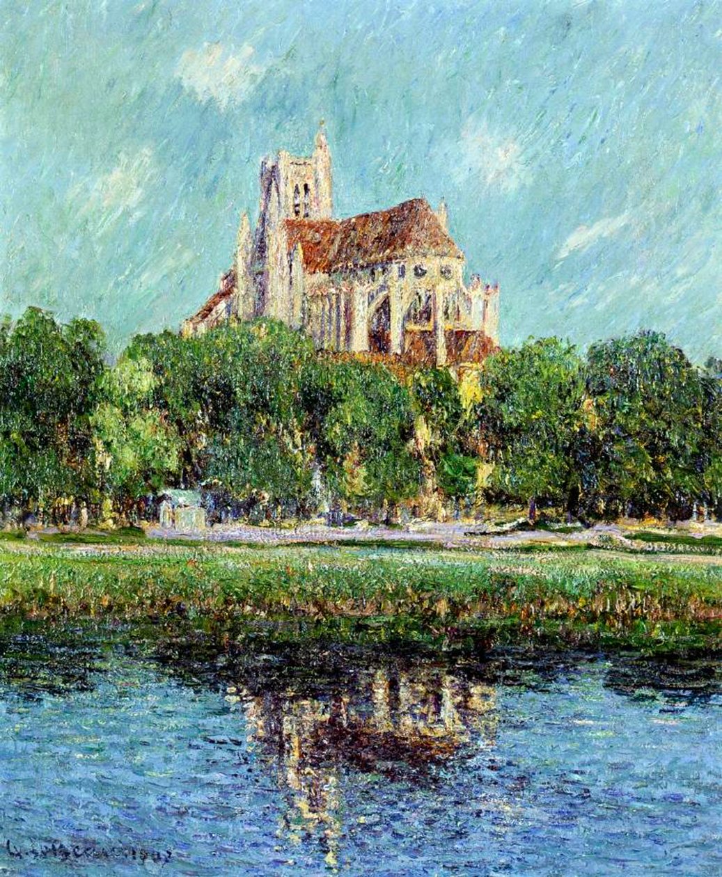 Katedra w Auxerre, 1907 autorstwa Gustave Loiseau