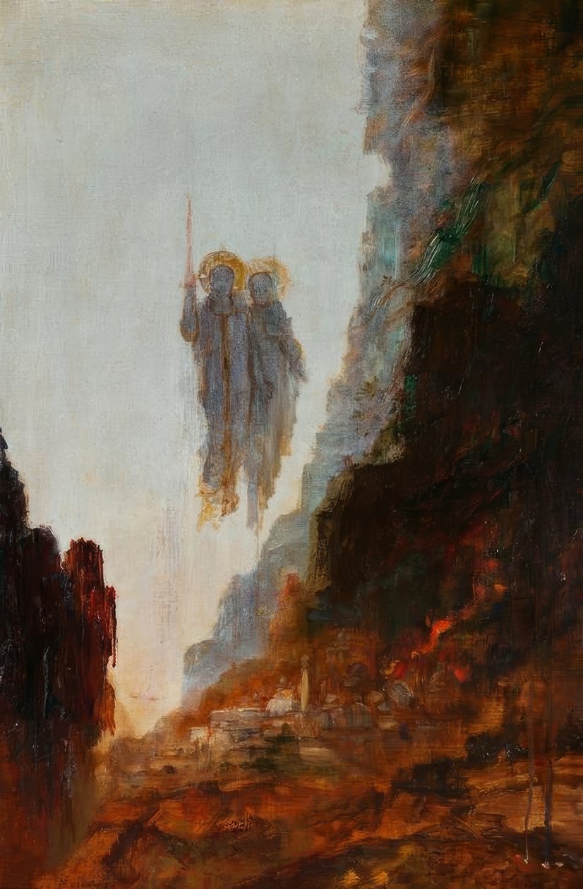 Anioły Sodomy autorstwa Gustave Moreau