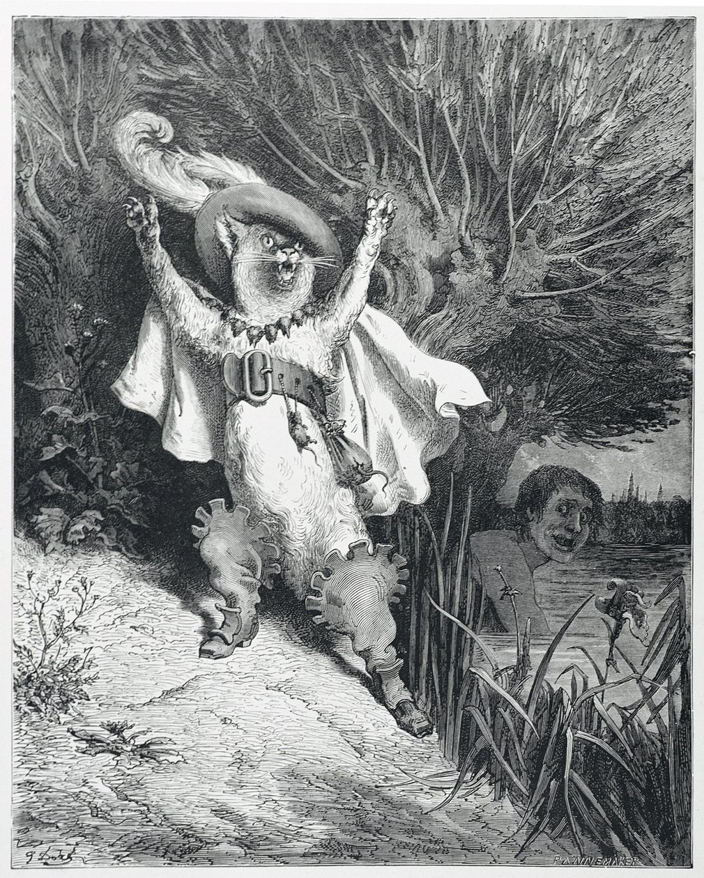 Kot w butach autorstwa Gustave (after) Dore