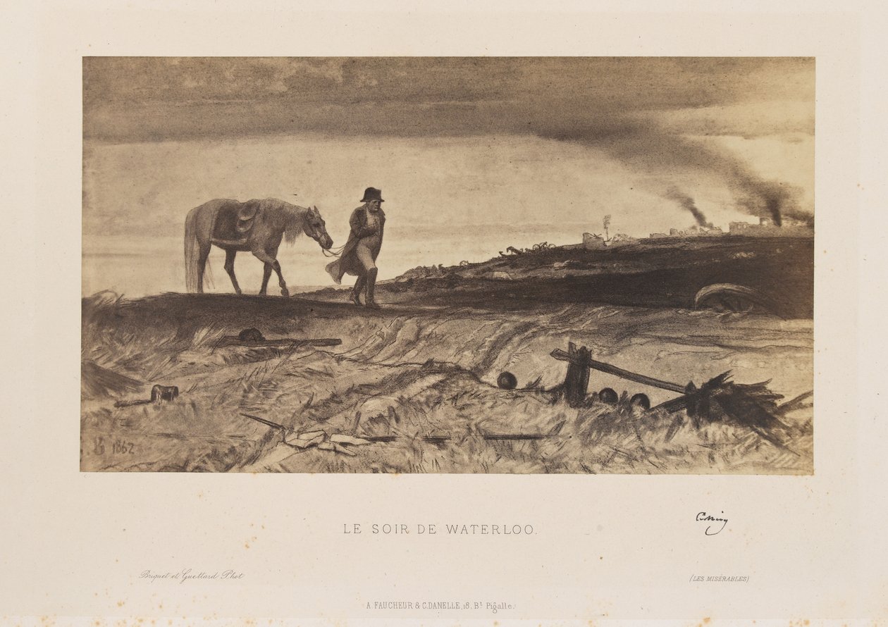 Gustave Brion - Wieczór pod Waterloo autorstwa Gustave Brion
