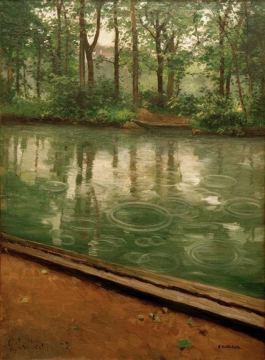 L’Yerres, efekt deszczu autorstwa Gustave Caillebotte