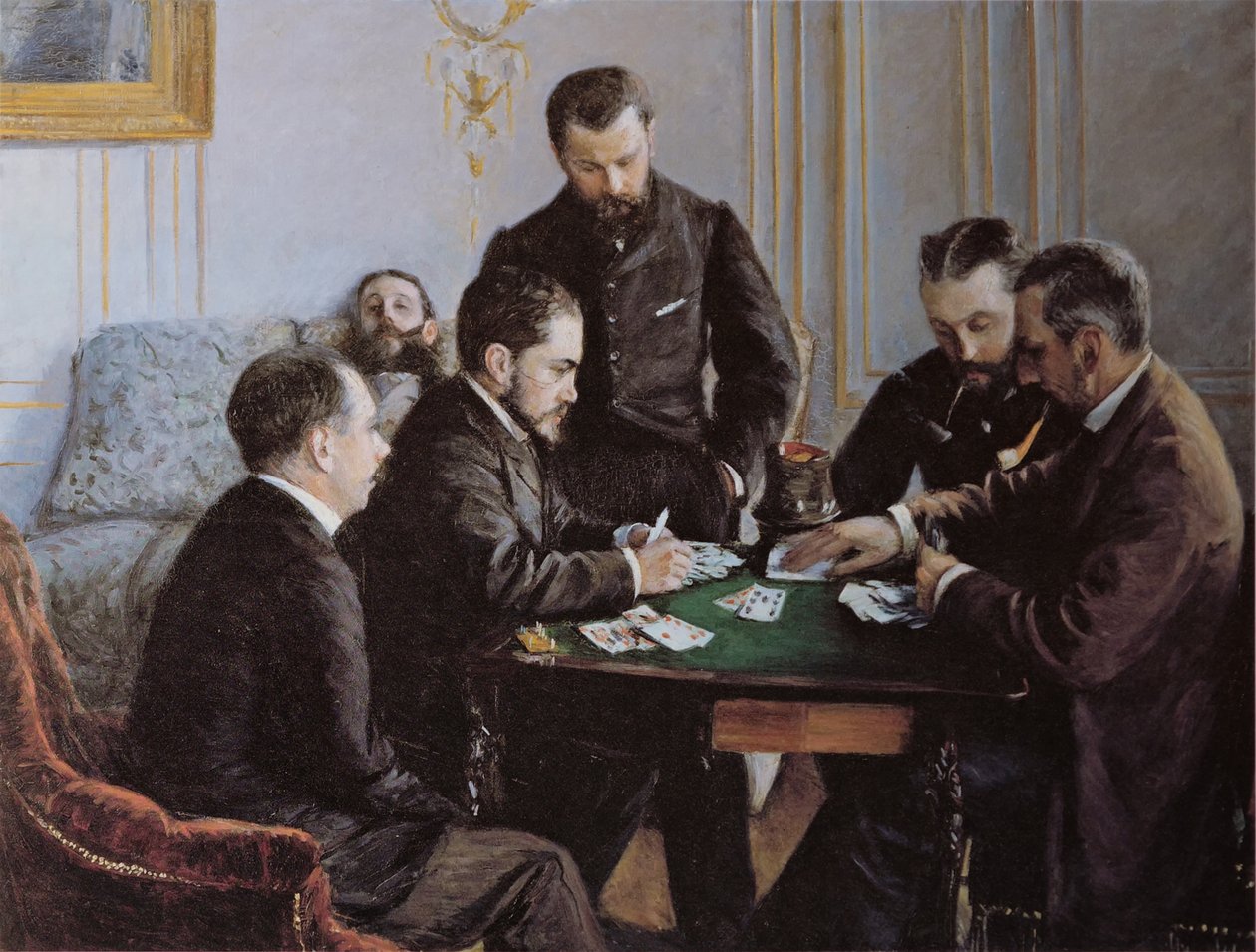 Partia Besigue, ok. 1881 r. autorstwa Gustave Caillebotte
