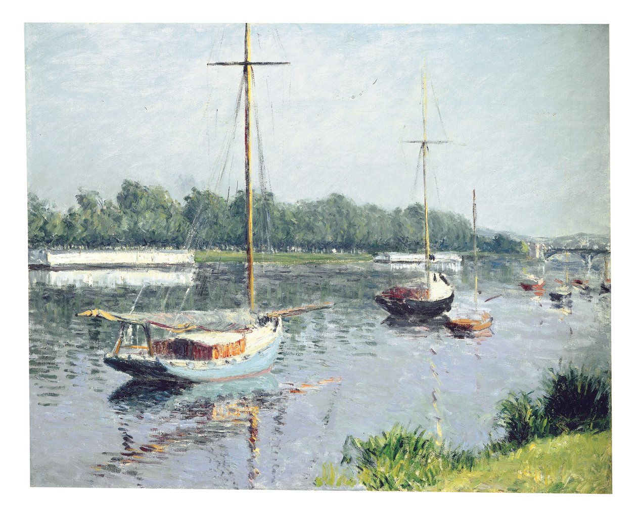 Basen Argenteuil, ok. 1882 r. autorstwa Gustave Caillebotte