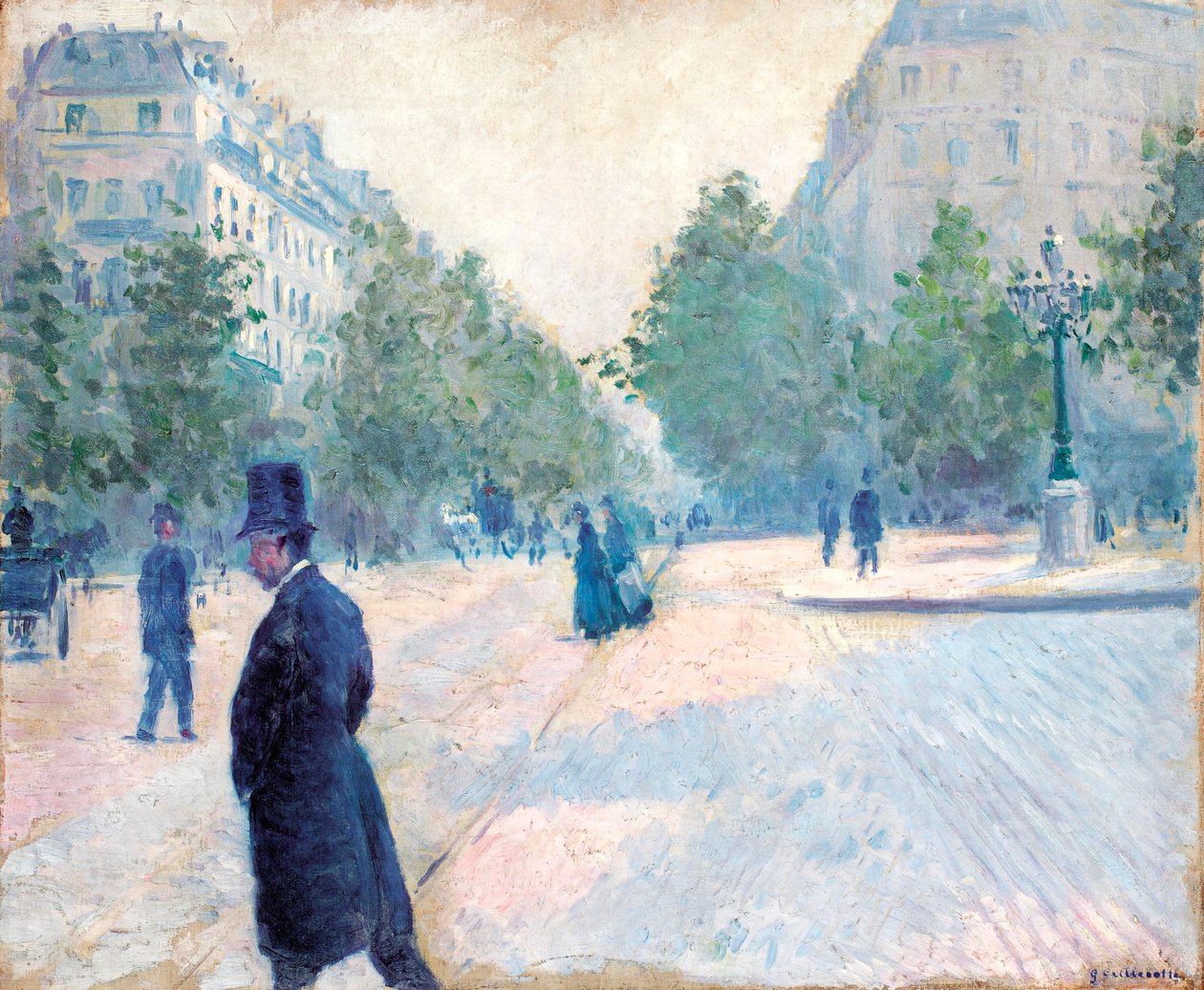 Plac św. Augustyna, mglista pogoda, 1878 autorstwa Gustave Caillebotte