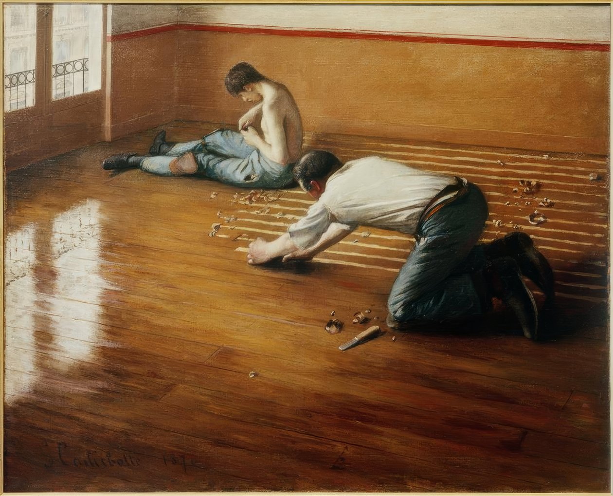 Strugarki podłogowe autorstwa Gustave Caillebotte
