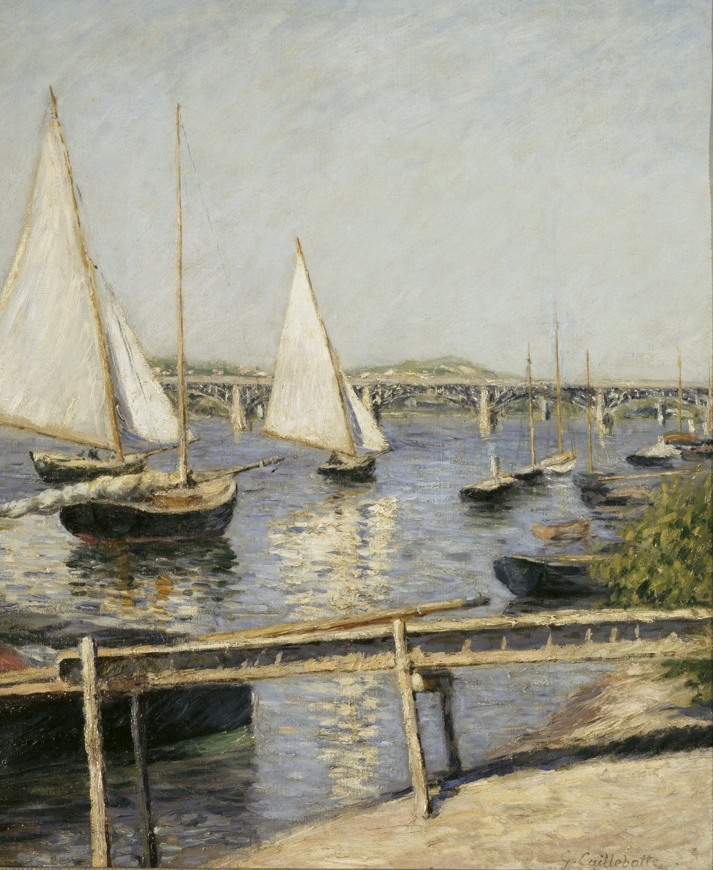 Łodzie żaglowe w Argenteuil, ok. 1930 r. 1888 autorstwa Gustave Caillebotte