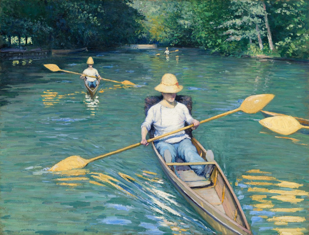 Skiffy, 1877. autorstwa Gustave Caillebotte