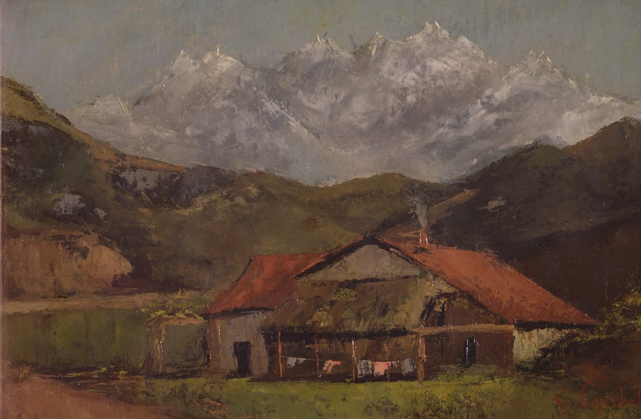 Chata w górach autorstwa Gustave Courbet