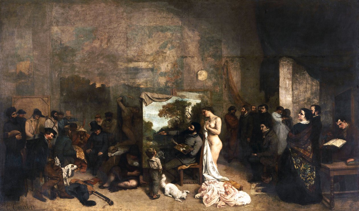 Pracownia artysty autorstwa Gustave Courbet