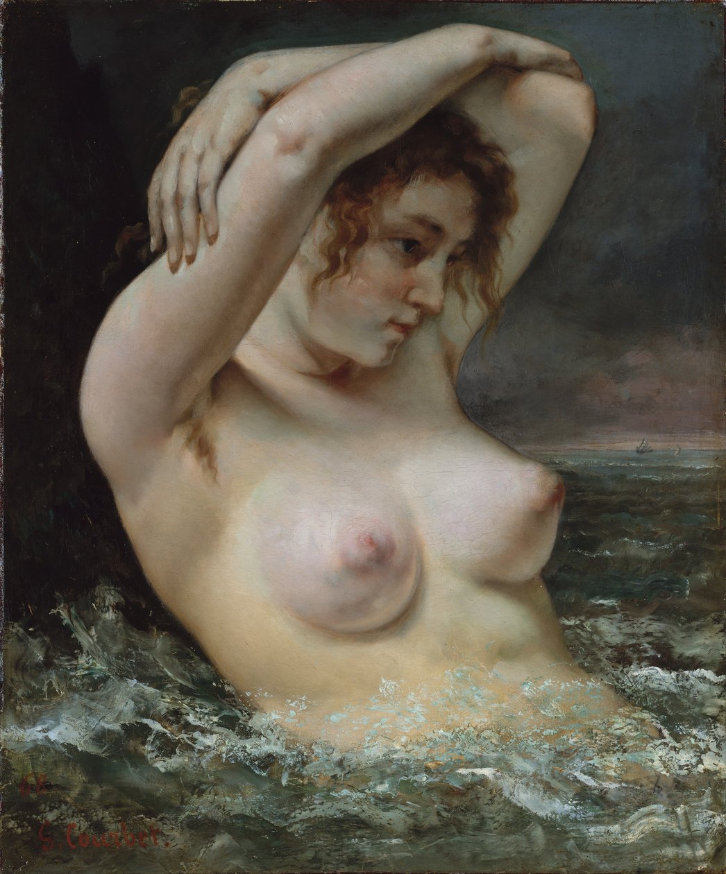Kobieta na falach autorstwa Gustave Courbet