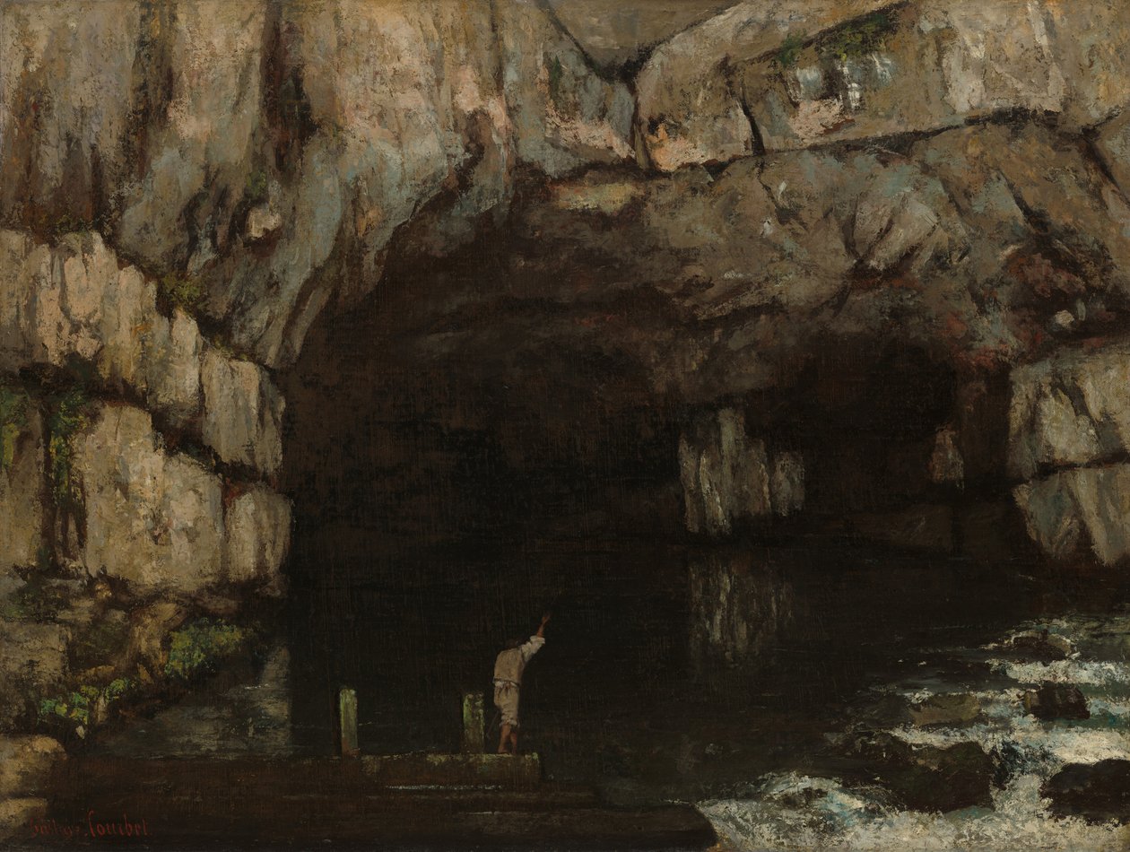 Jaskinia Loue, 1864. autorstwa Gustave Courbet