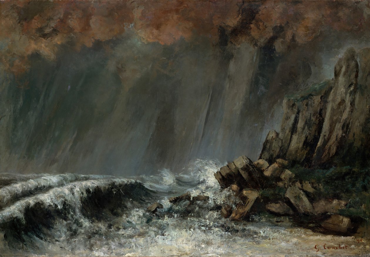 Morski: Trąba wodna, 1870. autorstwa Gustave Courbet